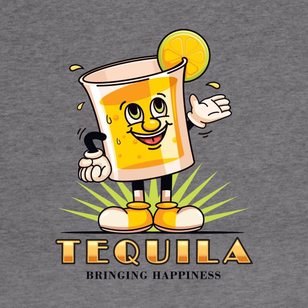 Tequila, a cute tequila glass cartoon mascot by Vyndesign